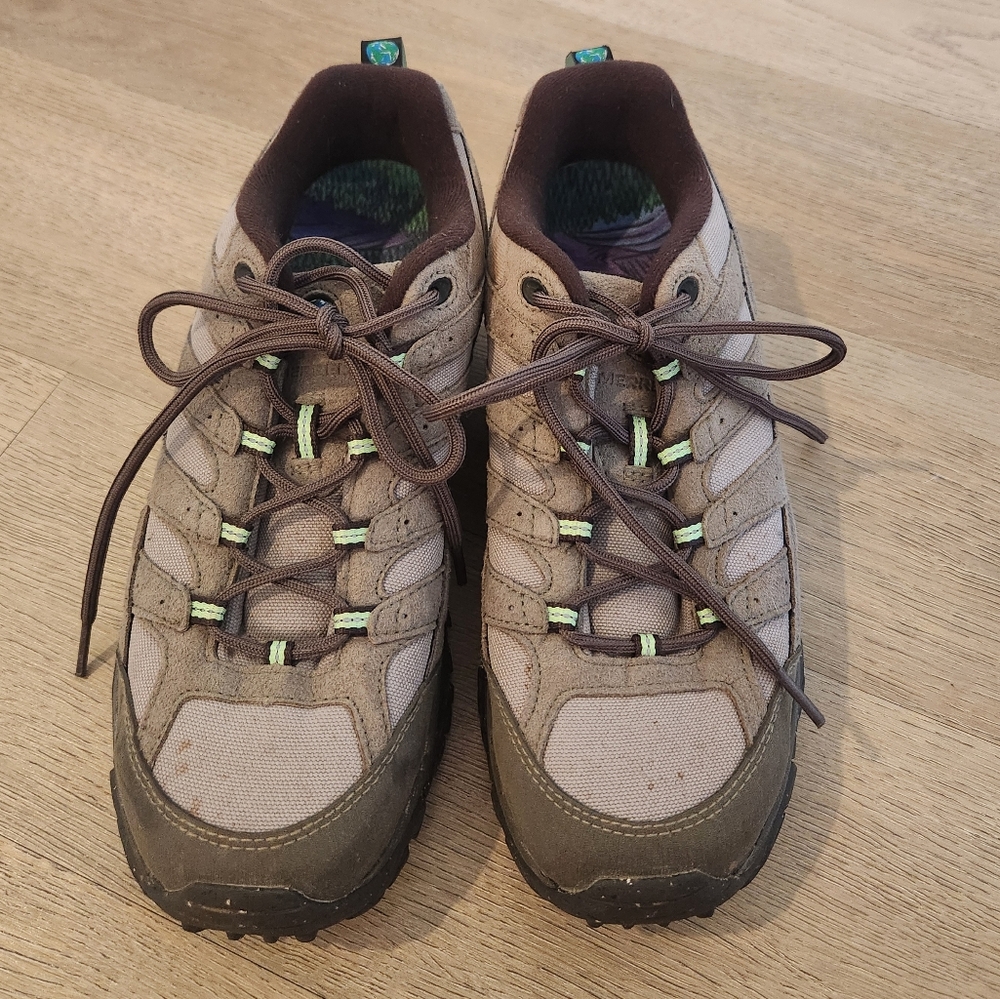 Merrell Vegan Moab 2 Waterproof Trail Hiking Boots In Drizzle Mint Women's 10